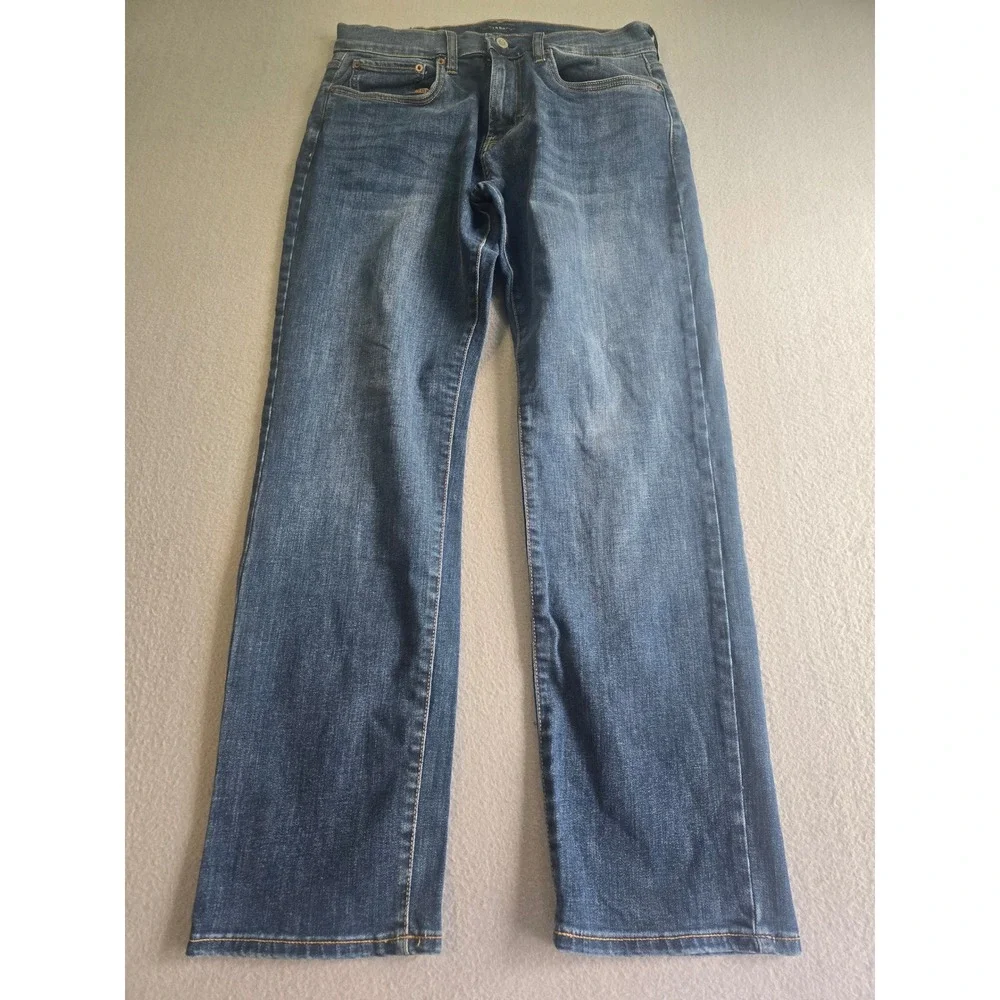 Lucky Brand 221 Straight Jeans Mens 32x30 Blue Medium Wash Denim Mid Rise